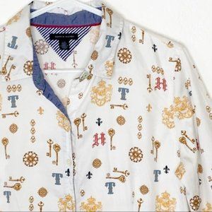 Tommy Hilfiger LS Button Up Shirt White Keys ac291
